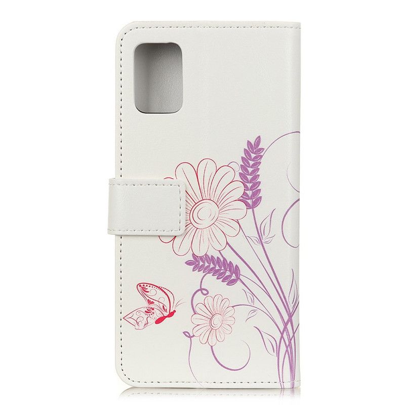 Housse Samsung Galaxy A51 Dessin Papillons Et Fleurs