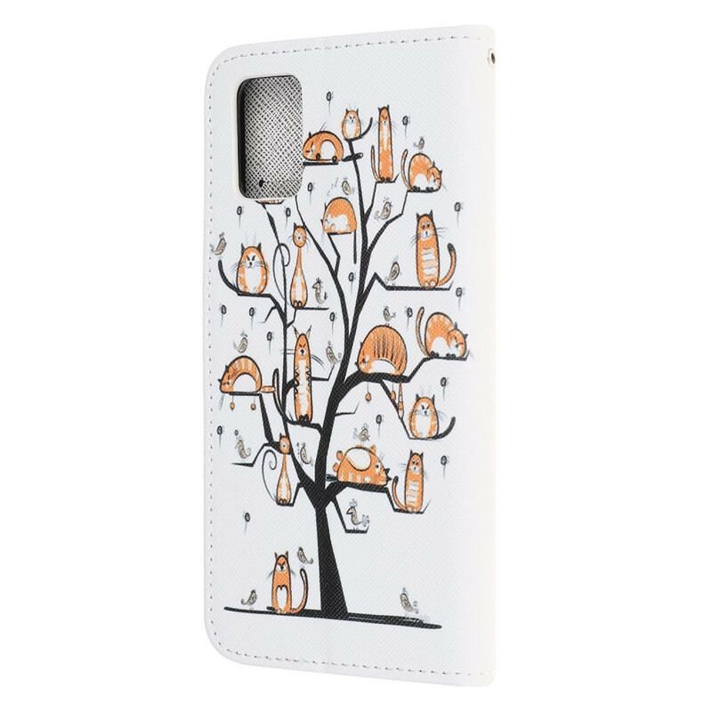 Housse Samsung Galaxy A52 4G / A52 5G / A52s 5G Funky Cats à Lanière