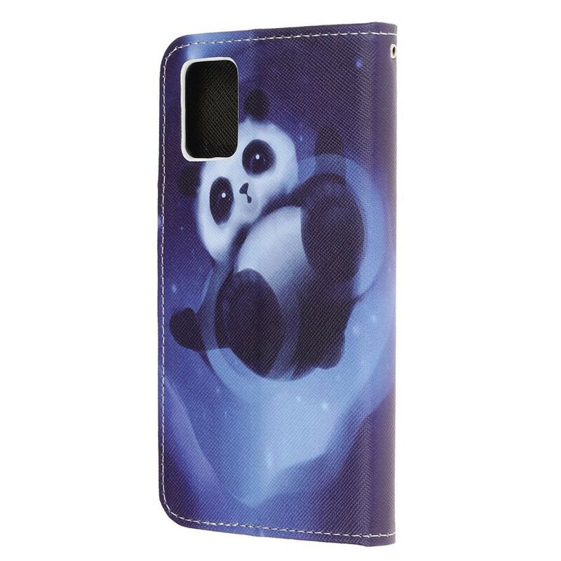 Housse Samsung Galaxy A52 4G / A52 5G / A52s 5G Panda Space à Lanière