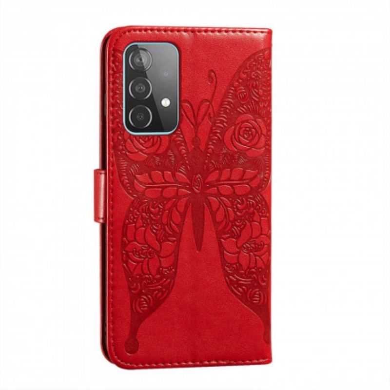 Housse Samsung Galaxy A52 4G / A52 5G / A52s 5G Papillon Motif de Fleurs