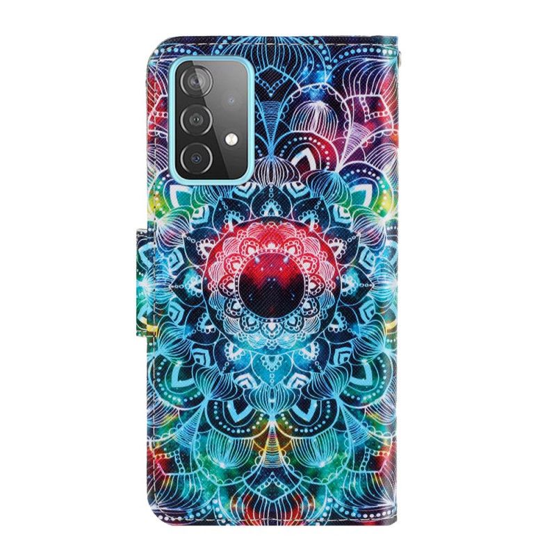 Housse Samsung Galaxy A52 4g / A52 5g Flashy Mandala À Lanière