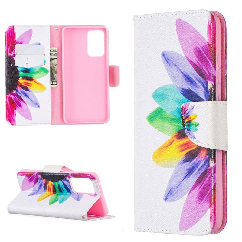 Étui Housse Samsung Galaxy A52 4g / A52 5g Fleur Aquarelle