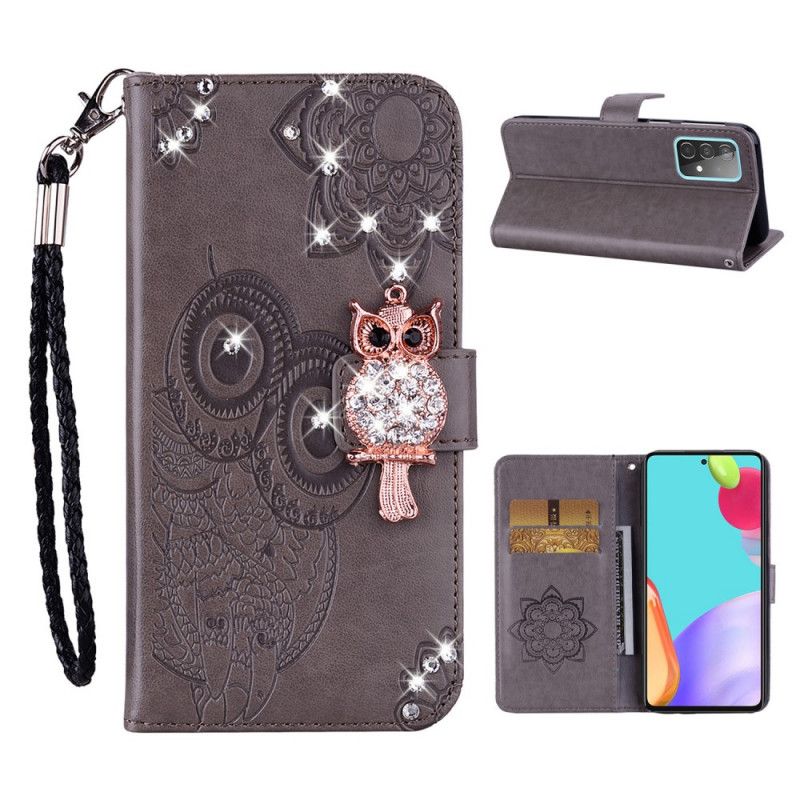 Housse Samsung Galaxy A52 4g / A52 5g Hibou Mandala Et Breloque