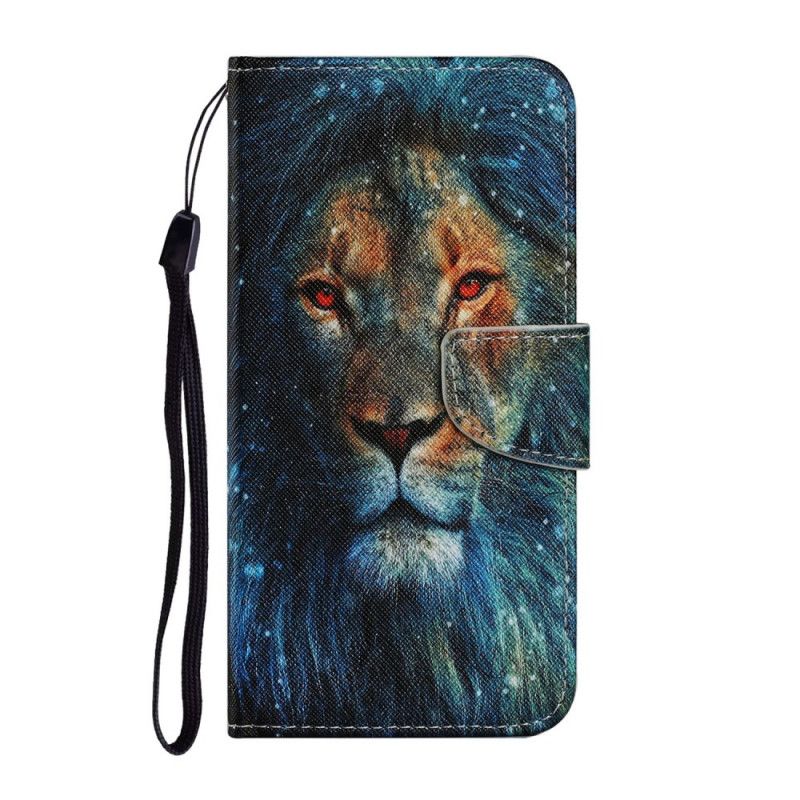 Housse Samsung Galaxy A52 4g / A52 5g Lion Avec Lanière