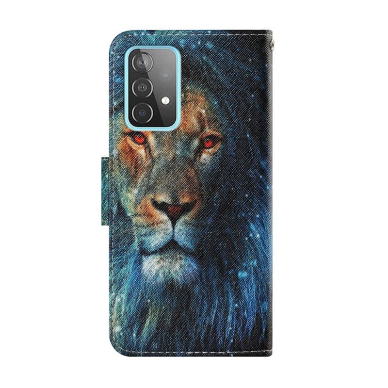 Housse Samsung Galaxy A52 4g / A52 5g Lion Avec Lanière