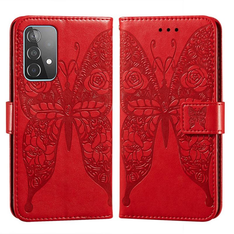 Étui Housse Samsung Galaxy A52 4g / A52 5g Papillon Motif De Fleurs