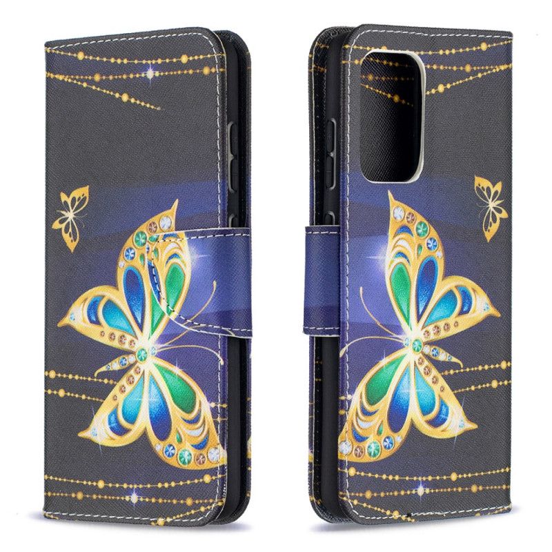 Housse Samsung Galaxy A52 4g / A52 5g Papillons Dorés