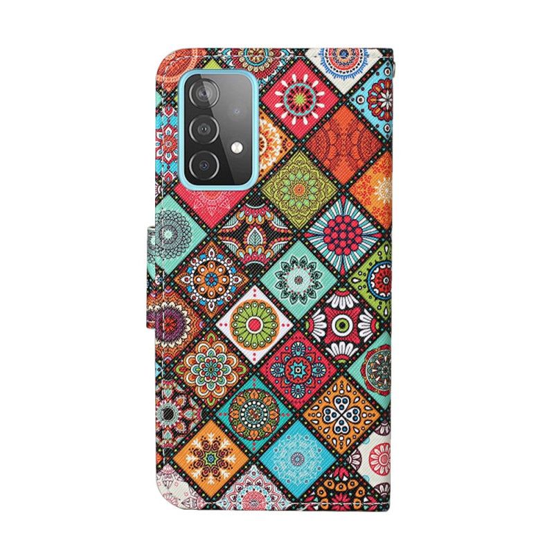 Housse Samsung Galaxy A52 4g / A52 5g Patchwork Mandalas Avec Lanière