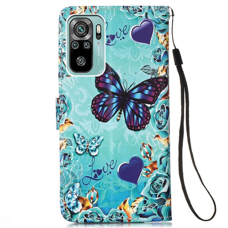 Housse Samsung Galaxy A53 5G Papillons à Lanière