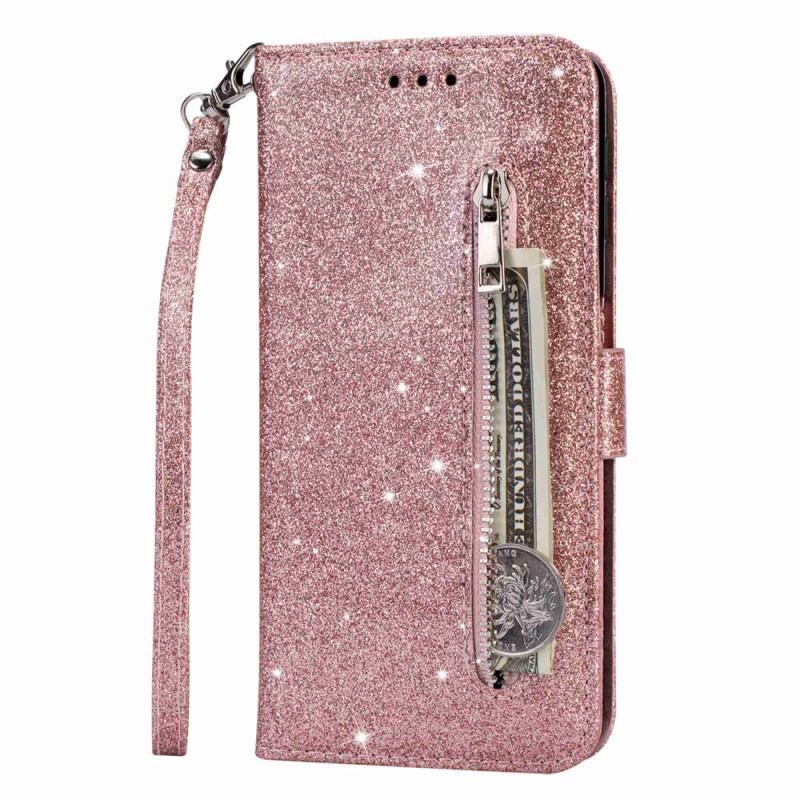 Housse Samsung Galaxy A54 5G Porte-Monnaie Paillettes