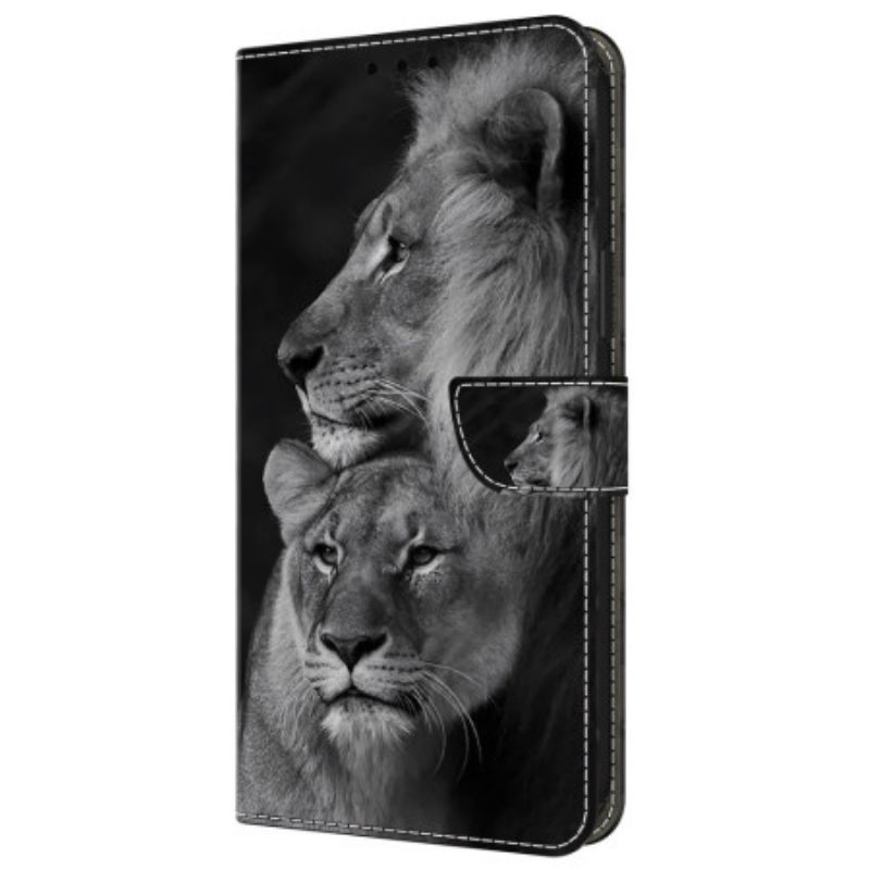 Housse Samsung Galaxy A55 5G Couple de lions