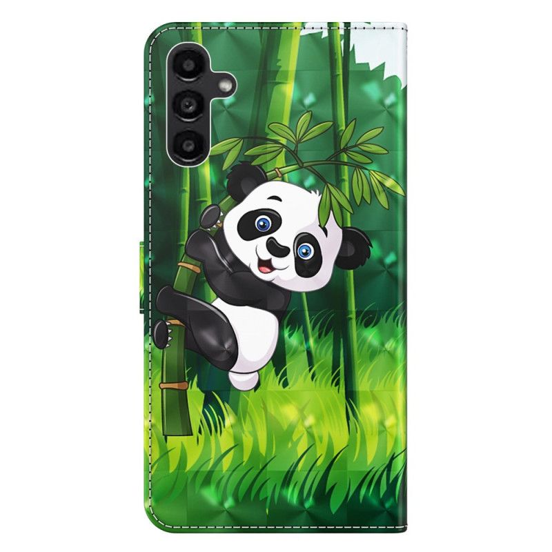 Housse Samsung Galaxy A55 5G Panda Bambou à Lanière