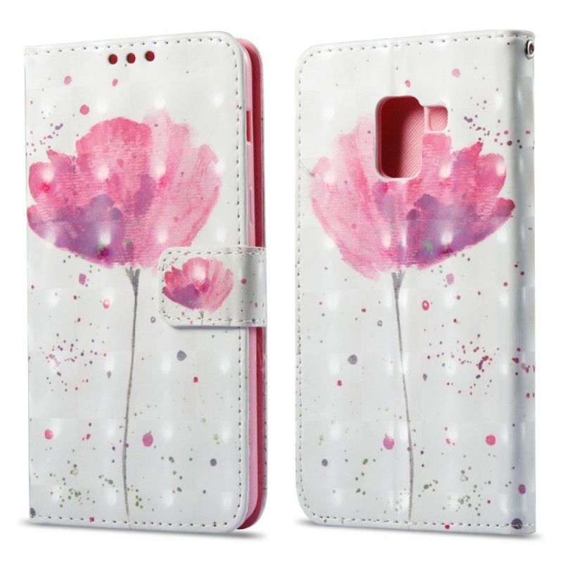 Housse Samsung Galaxy A8 2018 Coquelicot Aquarelle 3d