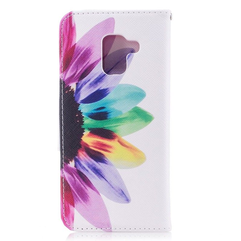 Housse Samsung Galaxy A8 2018 Fleur Aquarelle