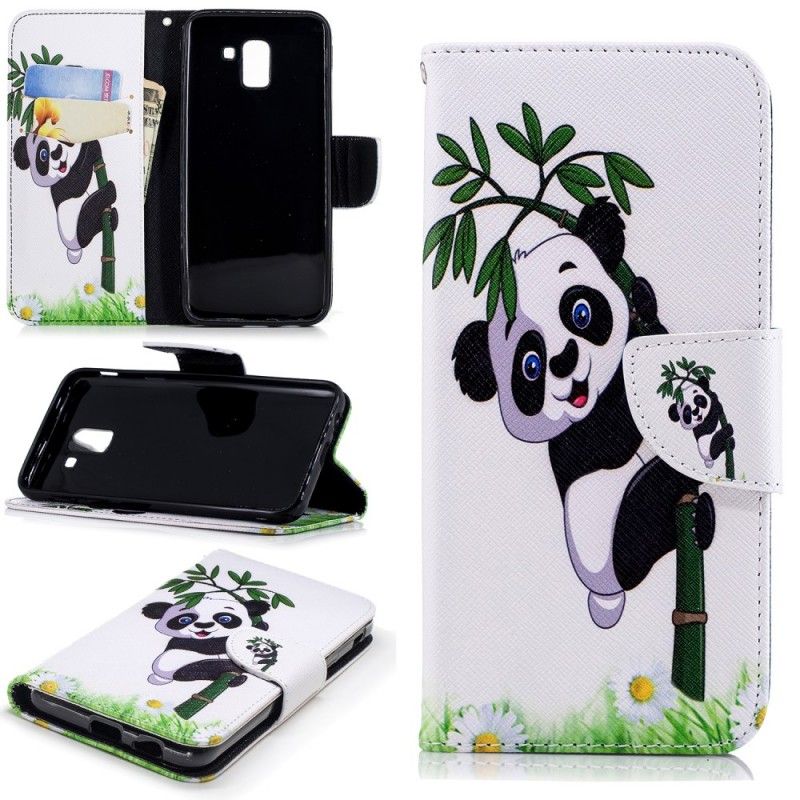 Housse Samsung Galaxy J6 Panda Sur Le Bambou