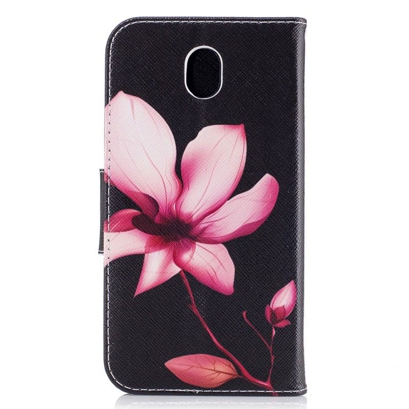 Étui Housse Samsung Galaxy J7 2017 Fleur Rose