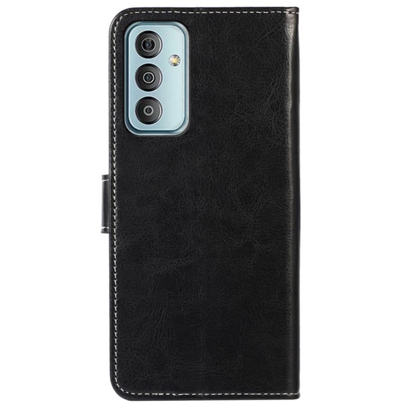 Housse Samsung Galaxy M13 Style Cuir et Coutures