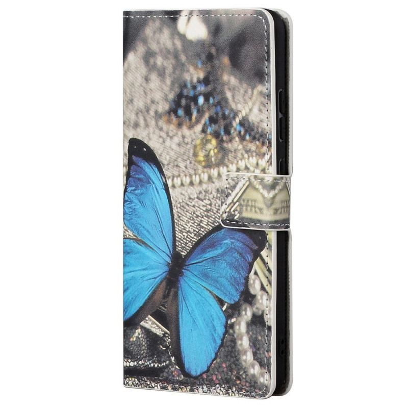 Housse Samsung Galaxy M23 5G Papillon Bleu