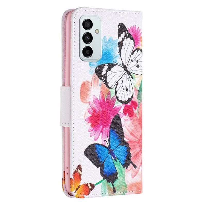 Housse Samsung Galaxy M23 5G Papillons Aquarelle