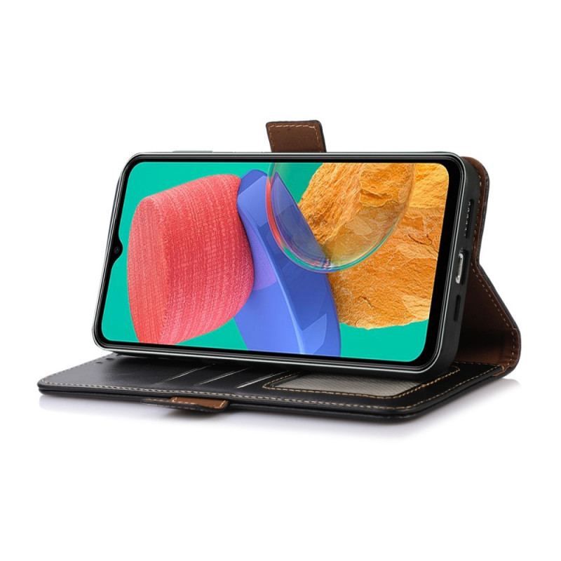 Housse Samsung Galaxy M33 5G Véritable Cuir Fonction RFID