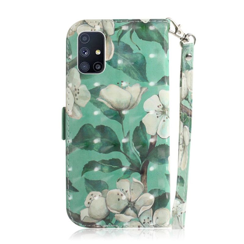 Housse Samsung Galaxy M51 Arbre En Fleurs À Lanière