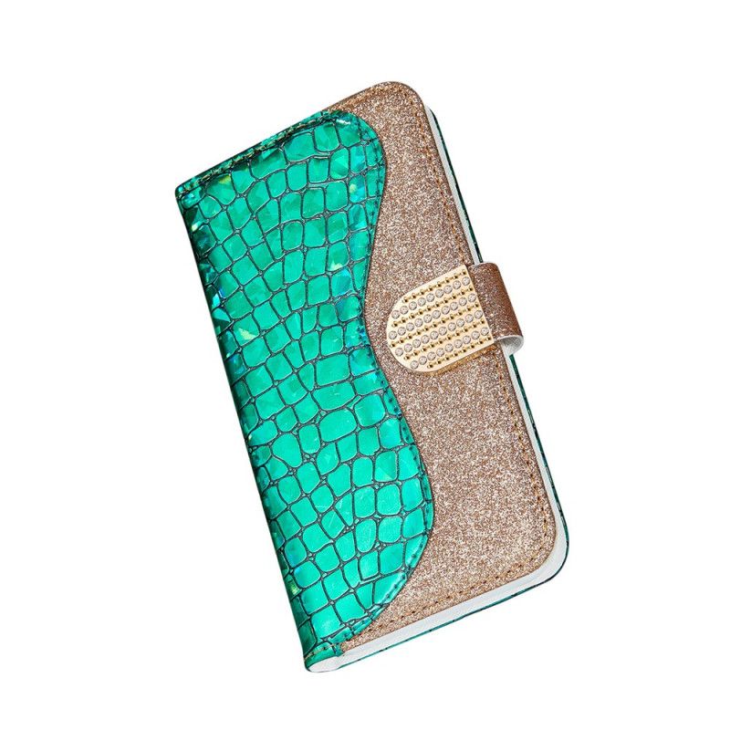 Housse Samsung Galaxy M51 Croco Diamants