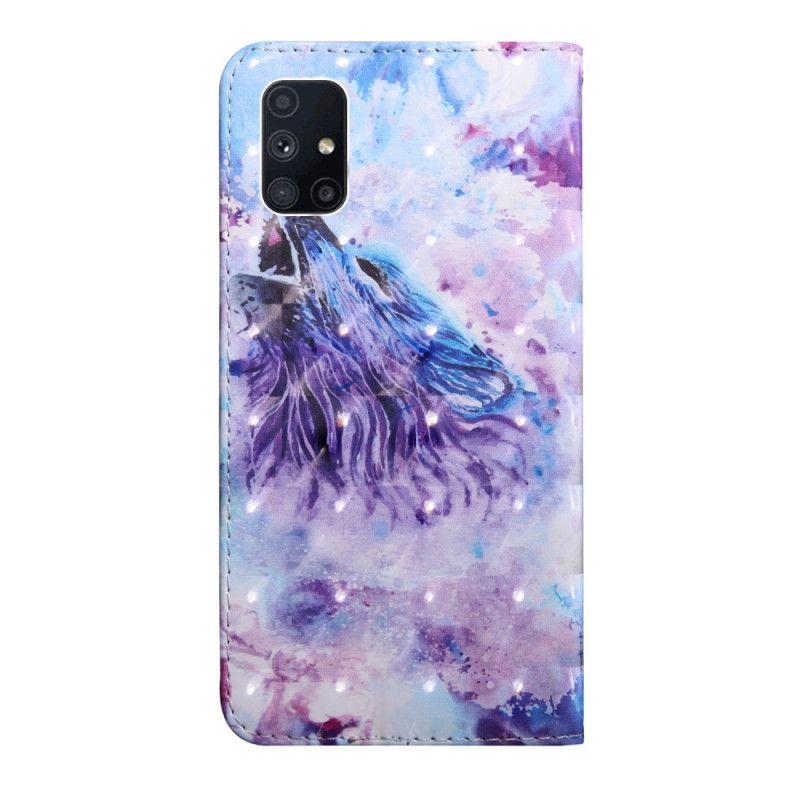 Housse Samsung Galaxy M51 Loup Aquarelle