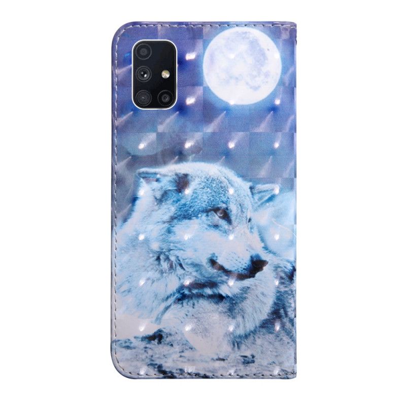 Housse Samsung Galaxy M51 Loup Au Claire De Lune