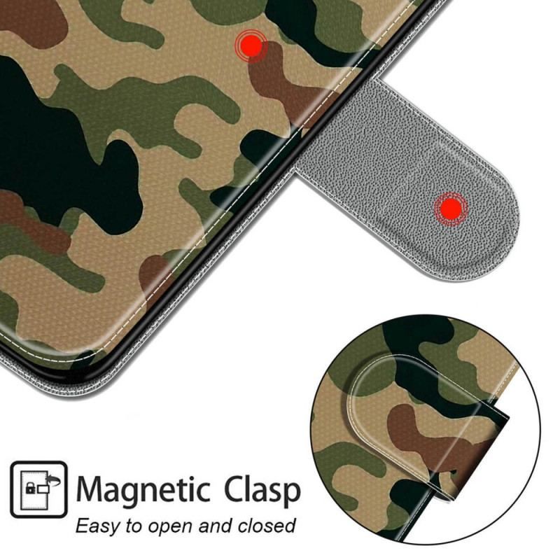 Housse Samsung Galaxy M53 5G Camouflage à lanière