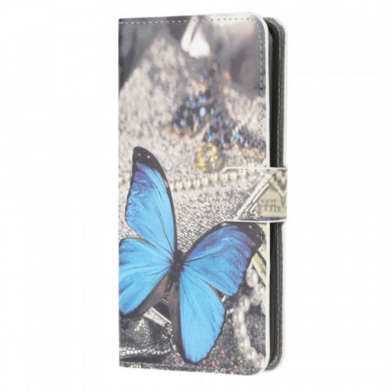 Housse Samsung Galaxy M53 5G Papillon Bleu