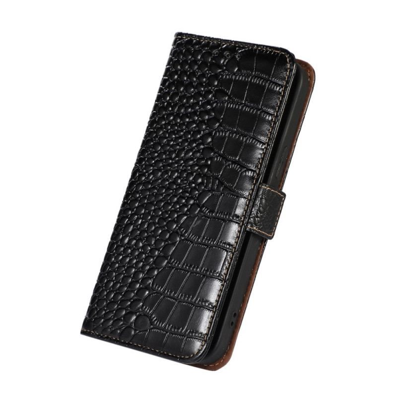 Housse Samsung Galaxy M53 5G Style Crocodile RFID