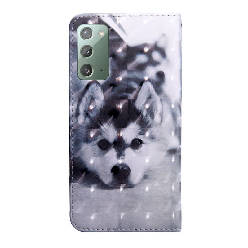 Housse Samsung Galaxy Note 20 Chien Noir Et Blanc