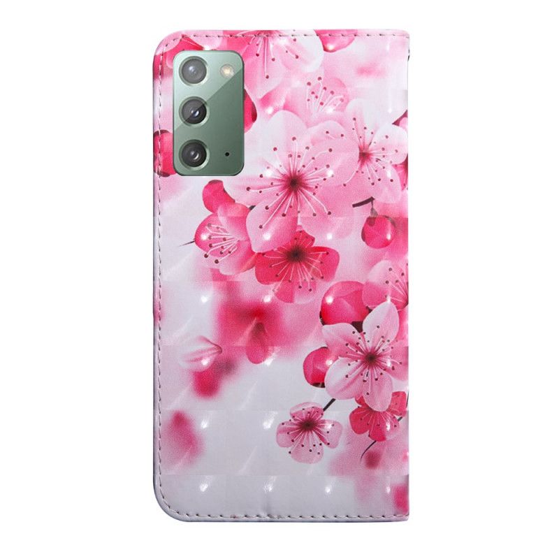 Housse Samsung Galaxy Note 20 Fleurs Roses