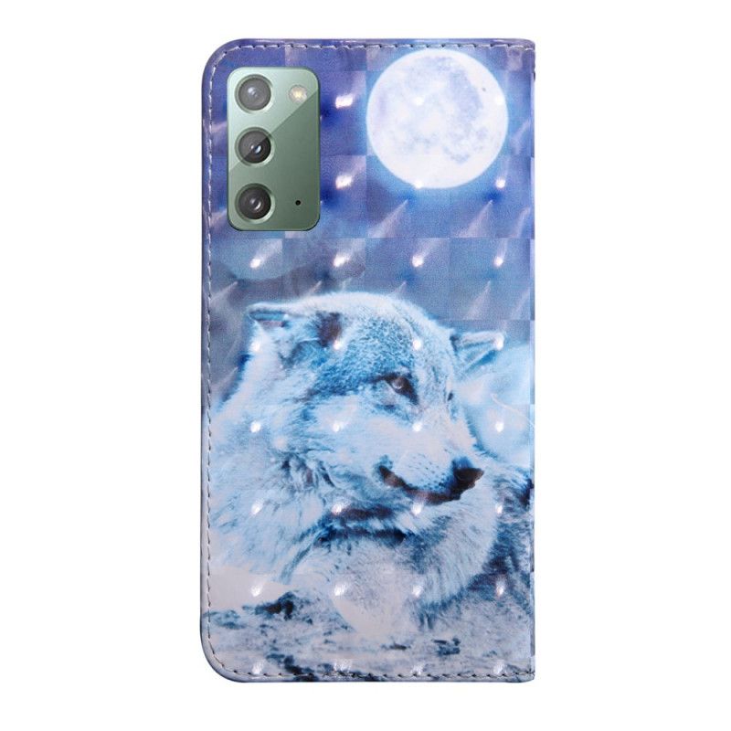 Housse Samsung Galaxy Note 20 Loup Au Claire De Lune