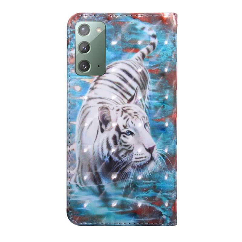 Housse Samsung Galaxy Note 20 Tigre Dans L'eau