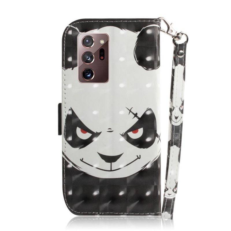 Étui Housse Samsung Galaxy Note 20 Ultra Angry Panda À Lanière