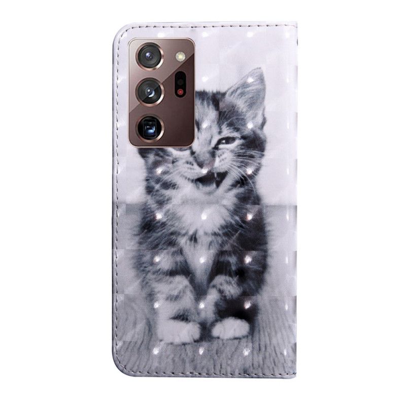 Housse Samsung Galaxy Note 20 Ultra Chat Noir Et Blanc