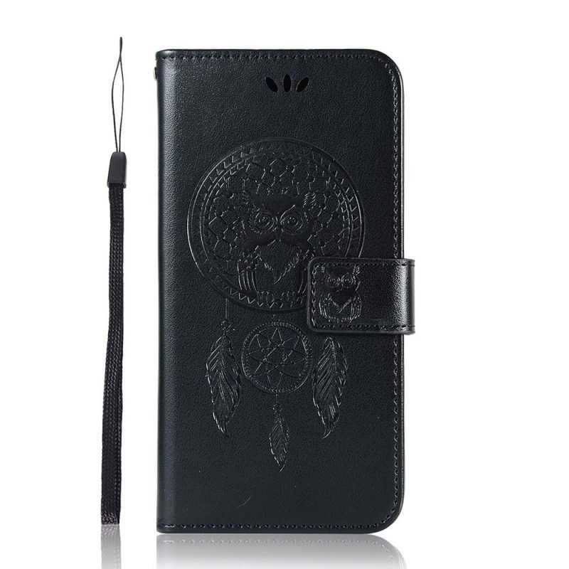 Housse Samsung Galaxy Note 20 Ultra Effet Cuir Attrape Rêves Hibou