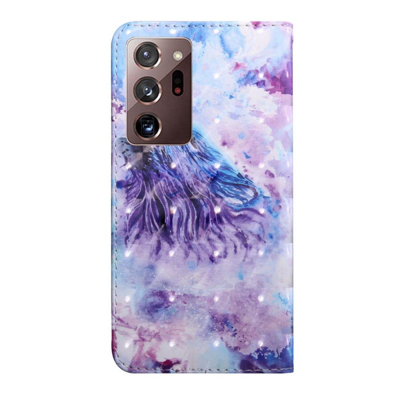 Housse Samsung Galaxy Note 20 Ultra Loup Aquarelle