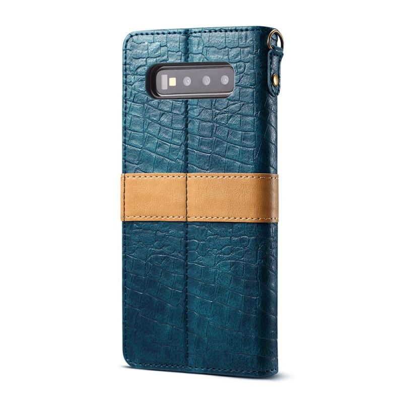 Housse Samsung Galaxy S10 Croco Et Ceinture