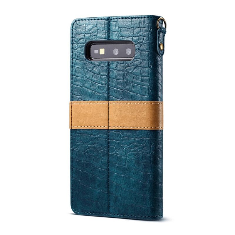 Housse Samsung Galaxy S10e Croco Et Ceinture