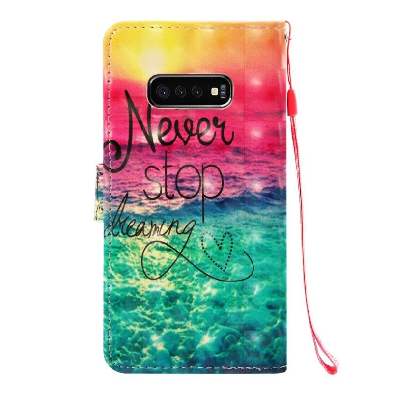 Housse Samsung Galaxy S10e Never Stop Dreaming