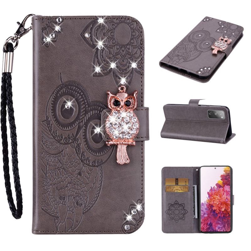 Housse Samsung Galaxy S20 Fe Hibou Mandala Et Breloque