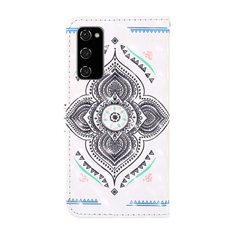 Housse Samsung Galaxy S20 Fe Light Spots Mandala Avec Lanière