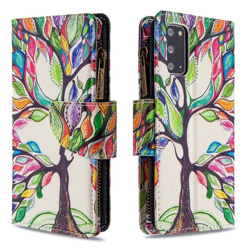 Housse Samsung Galaxy S20 Poche Zippée Arbre