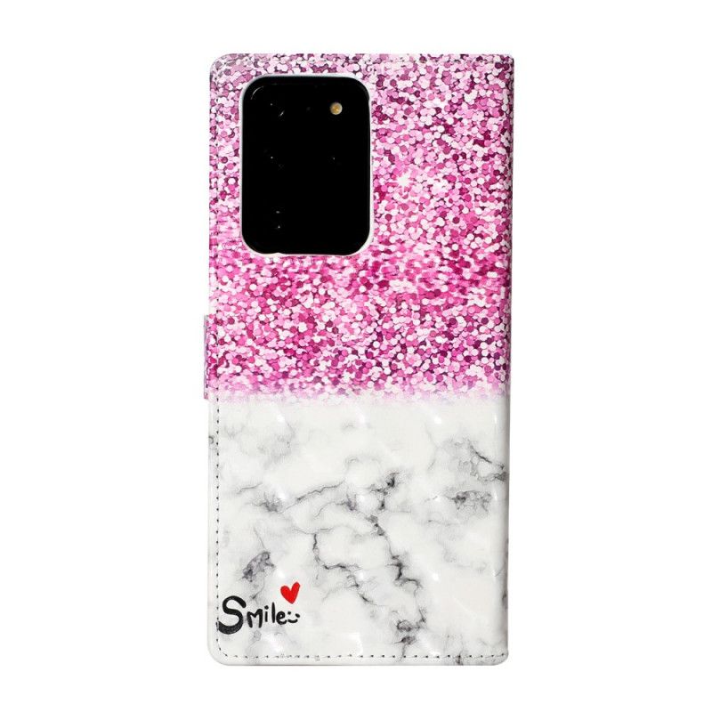 Housse Samsung Galaxy S20 Ultra Smile Paillettes