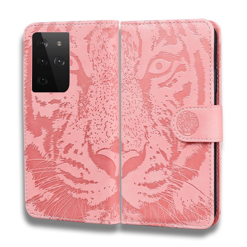 Housse Samsung Galaxy S21 Plus 5g Empreinte Face De Tigre