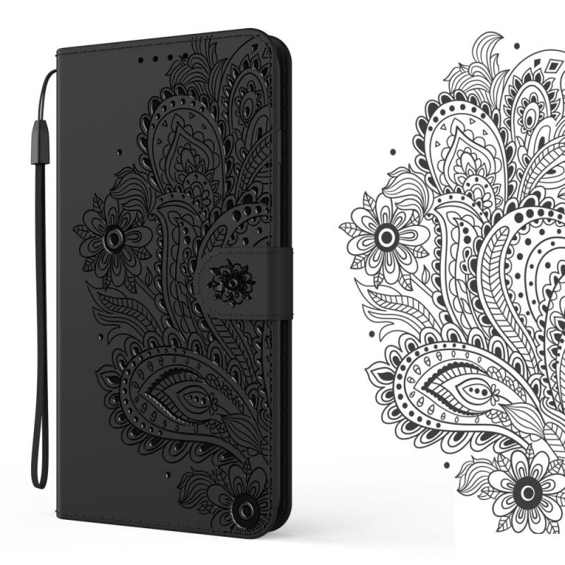 Housse Samsung Galaxy S21 Plus 5g Motif Baroque À Lanière