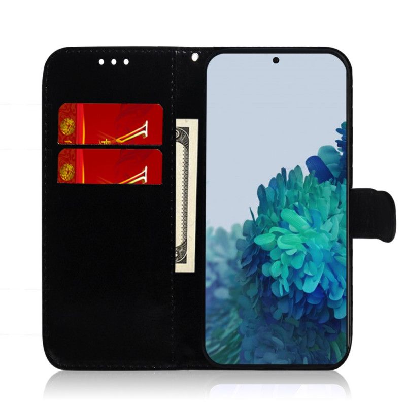 Étui Housse Samsung Galaxy S21 Plus 5g Simili Cuir Couverture Miroir