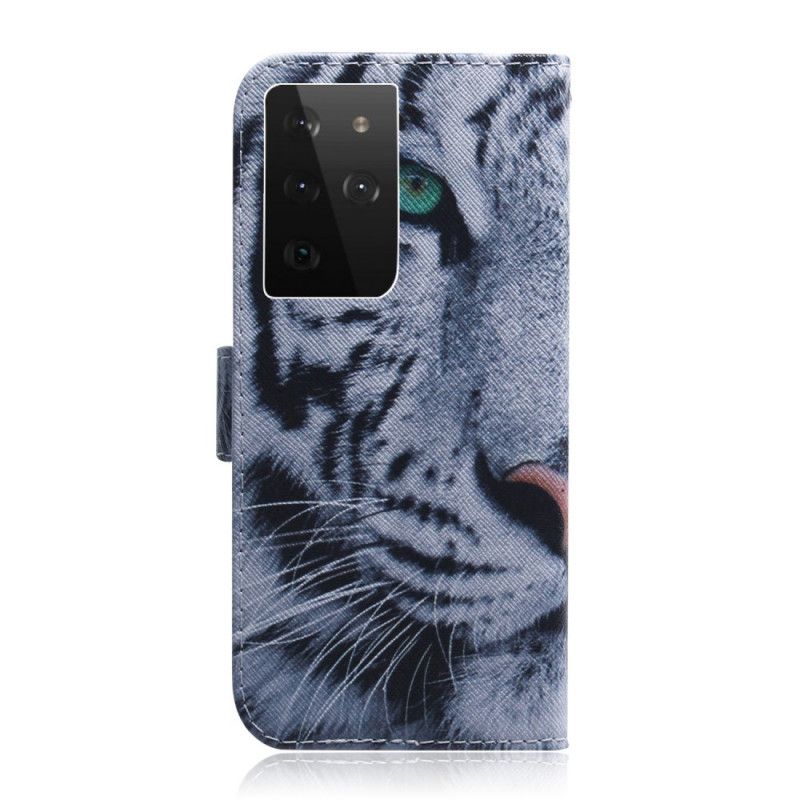 Housse Samsung Galaxy S21 Ultra 5g Face De Tigre